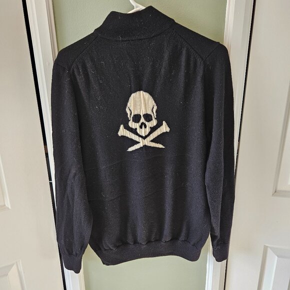 G/FORE | Sweaters | Gfore 4 Zip Black Sweater Skull Crossbones On Back ...